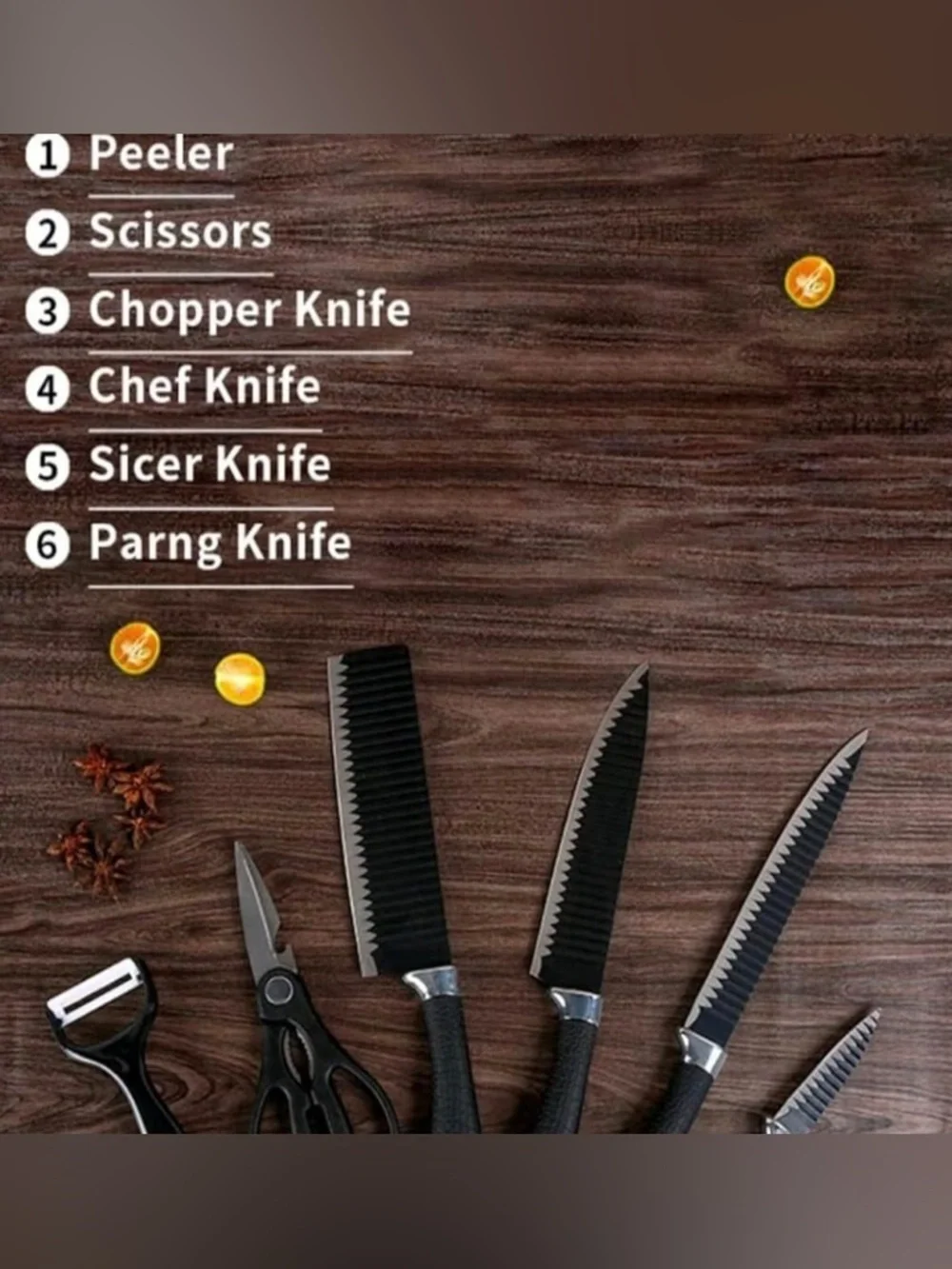 NEW IN BOX- Dvcretirh professional knife, kitchen utensils 6 piece set